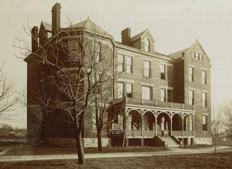 The New Dormitory, the second building added to the institution's original three buildings, was constructed in 1890 at a cost of 4,500. Photo courtesy of UK Special Collections. 